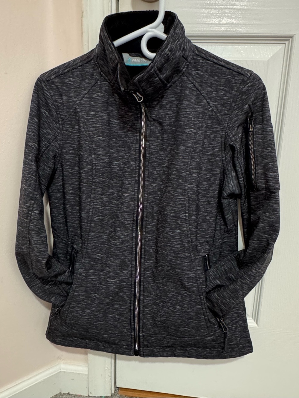 Free Country Women S Softshell Fleece Lined Full Zip Jacket Gray
